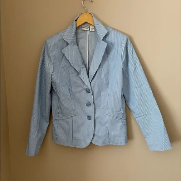 Kim Rogers Blue Blazer with Notched Lapel and Tailored Silhouette size Medium - Picture 1 of 3